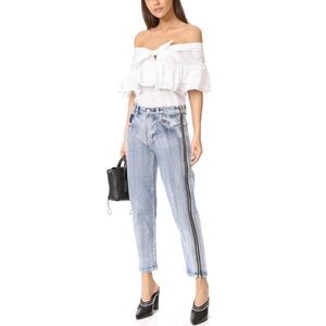 3.1 Phillip Lim Side Zipper Detail Denim Jeans in Indigo Blue Sz 2